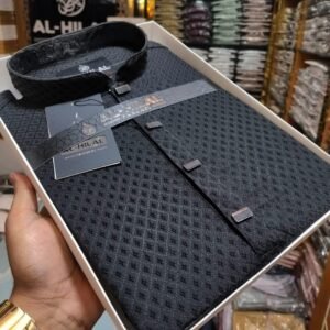 China Cotton Premium Panjabi - Black